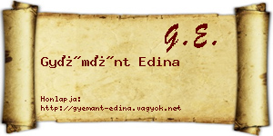 Gyémánt Edina névjegykártya